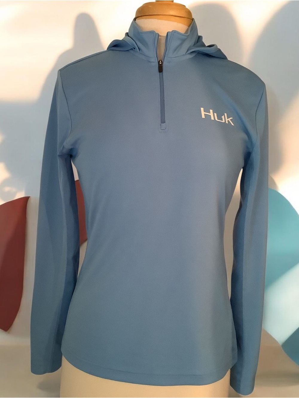 Huk Light Sky Blue Performance Quarter-Zip Pullover